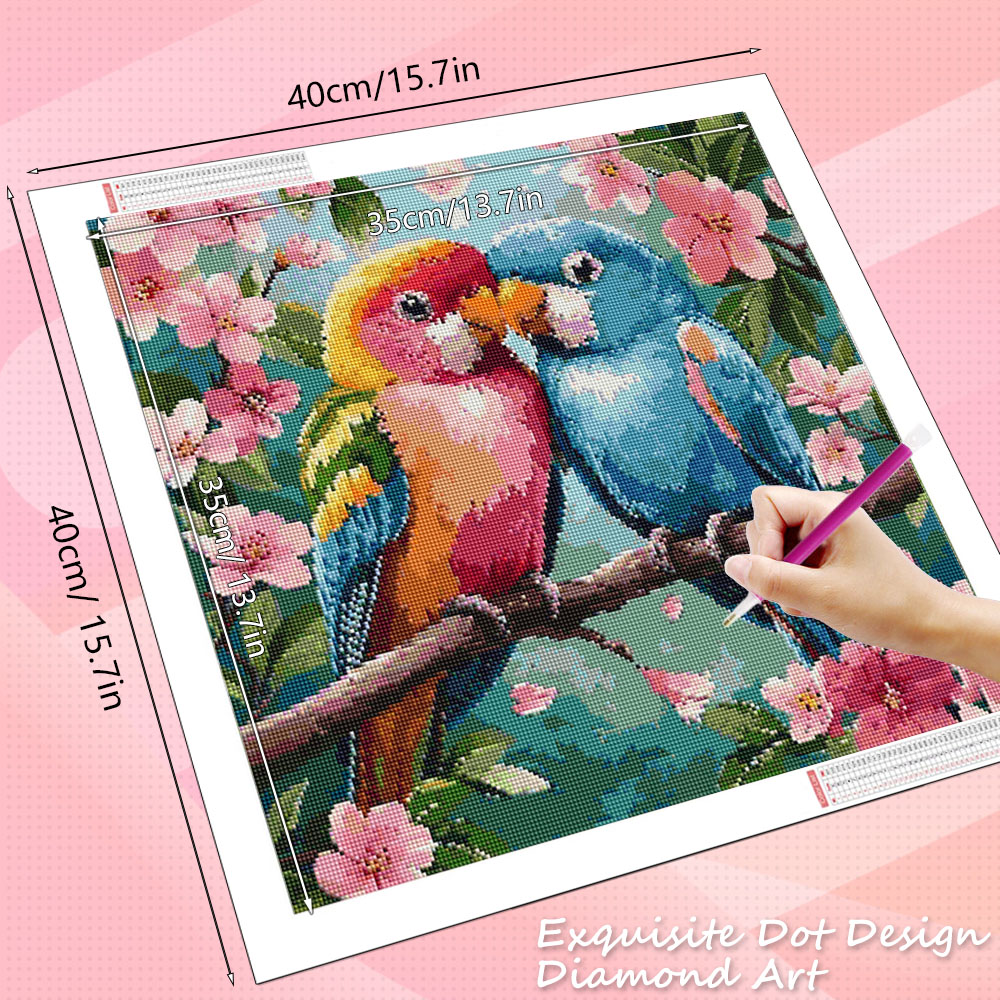 HUACAN Diamond Painting Bird F - Embroidery Rose ulasan dan harga