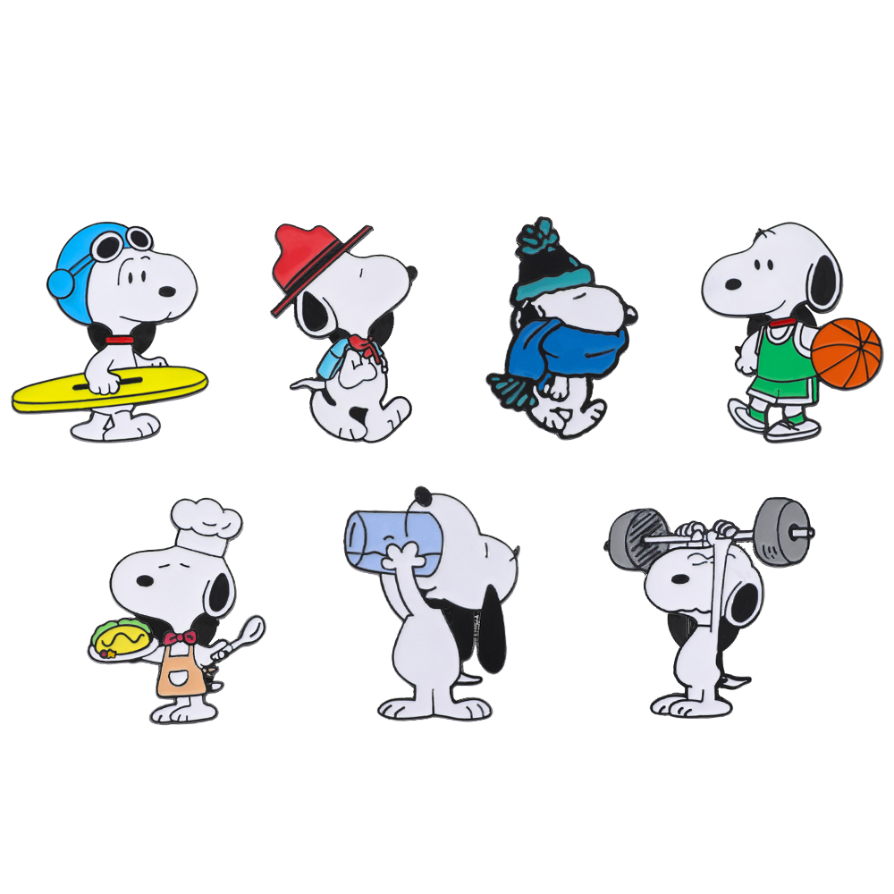 7 Pcs Cute Animals Anime Brooc - Embroidery Reddit ulasan dan harga