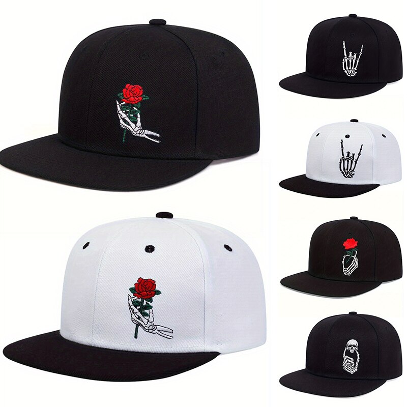 Unisex Skeleton Finger Rose Em - Embroidery Rose ulasan dan harga