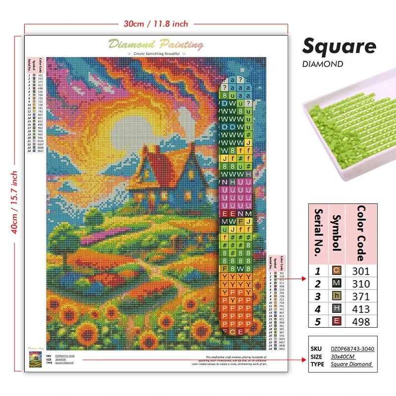 1pc Frameless 5d DIY Diamond A - Embroidery Bali ulasan dan harga