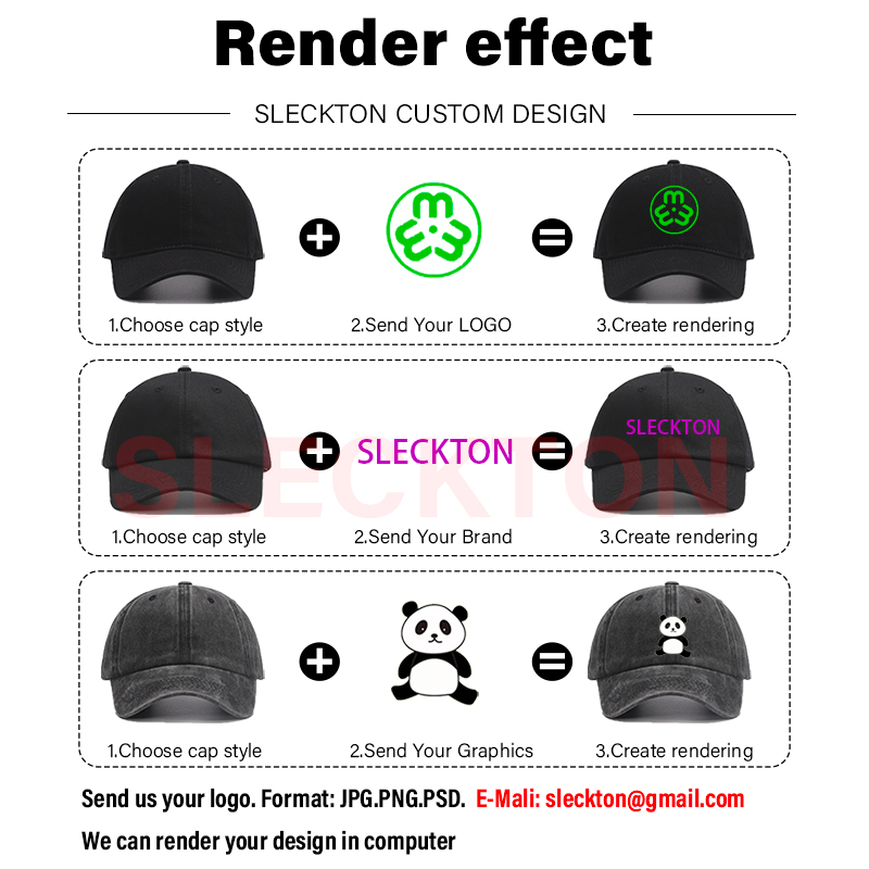 SLECKTON Logo Custom Baseball  - Embroidery Design Logo ulasan dan harga
