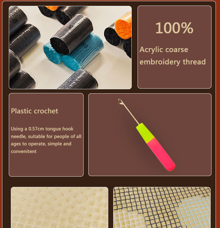 Rose  latch hook kit rug canva - Embroidery Rose ulasan dan harga