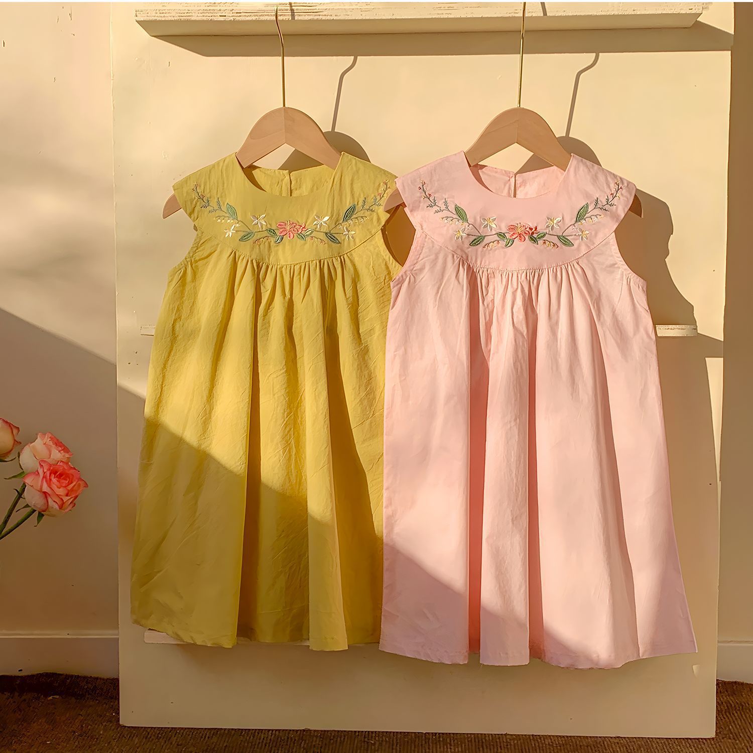 2-7-year-old Korean Version Su - Embroidery Yellow Dress ulasan dan harga